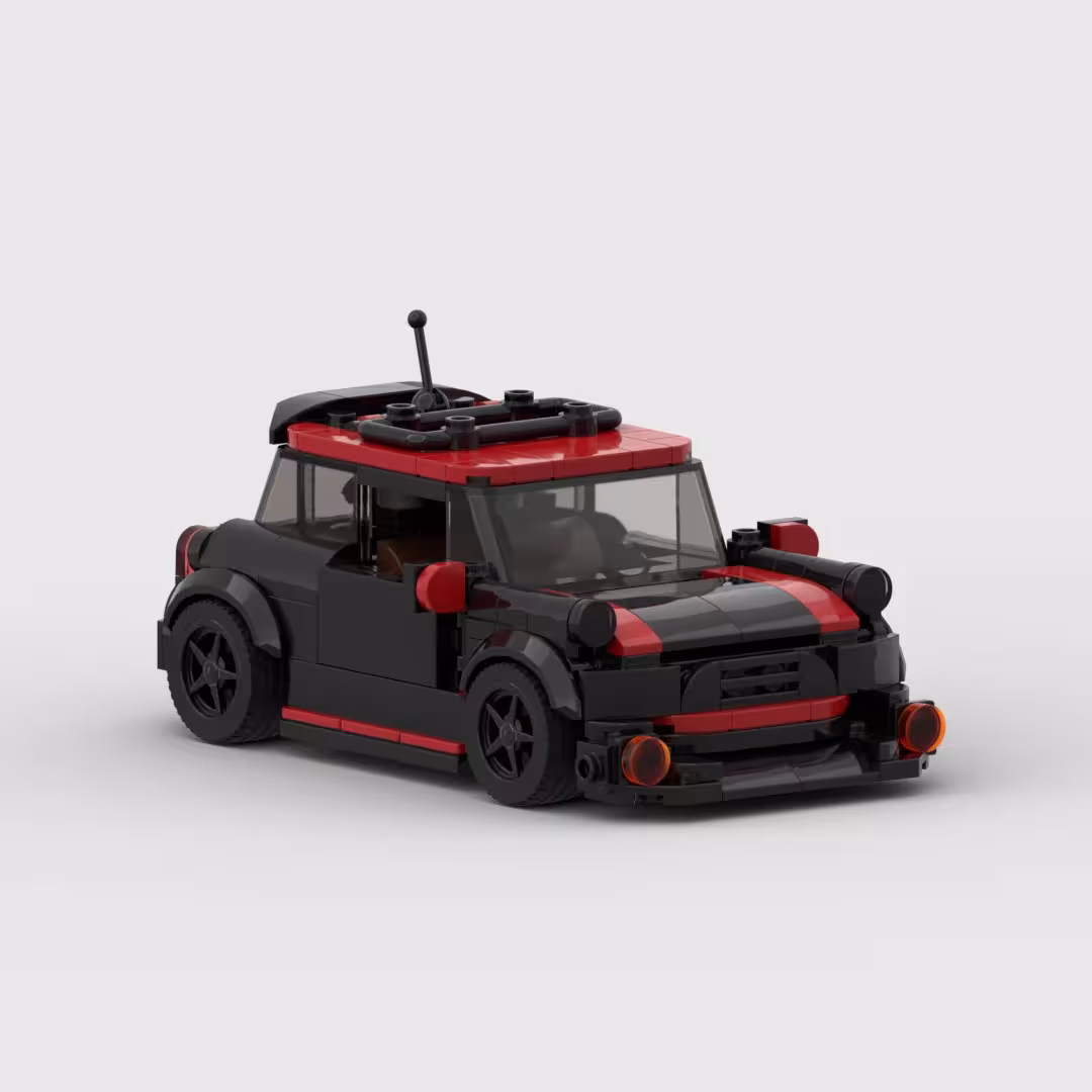 MOC MINI JCW racing Racer statybiniai blokai, kūrybingas garažas, žaislai berniukams