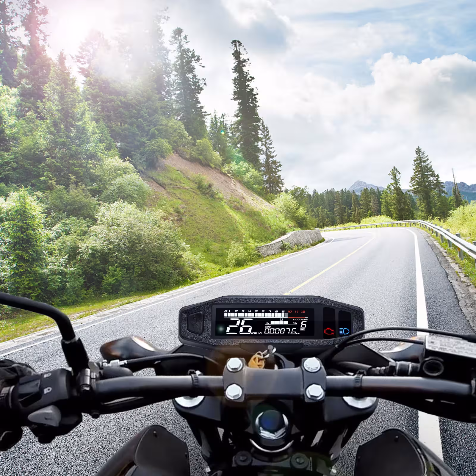 motorcycle speedometer LED