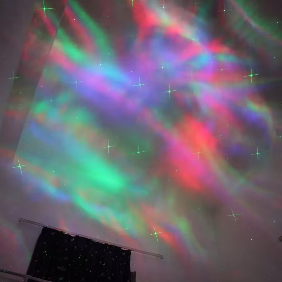 Laser RGB LED Galaxy Aurora naktinis projektorius