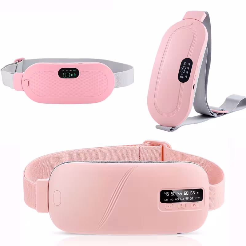 Cinturón térmico menstrual con masaje vibratorio y pantalla LED
