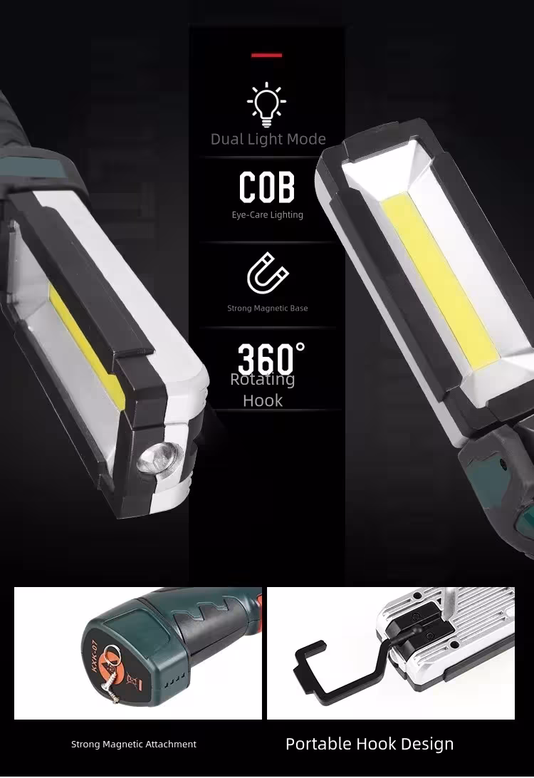 nešiojama COB LED darbo šviesa