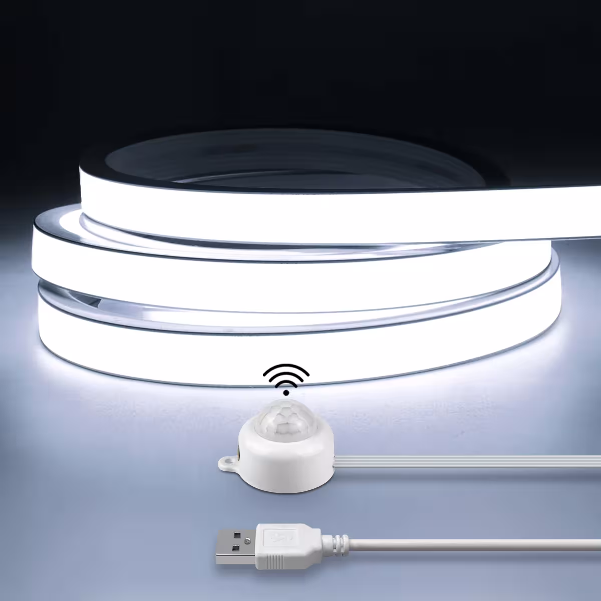 Judesio jutiklis COB LED juostelė 320 LED/m USB apšvietimas virtuvei