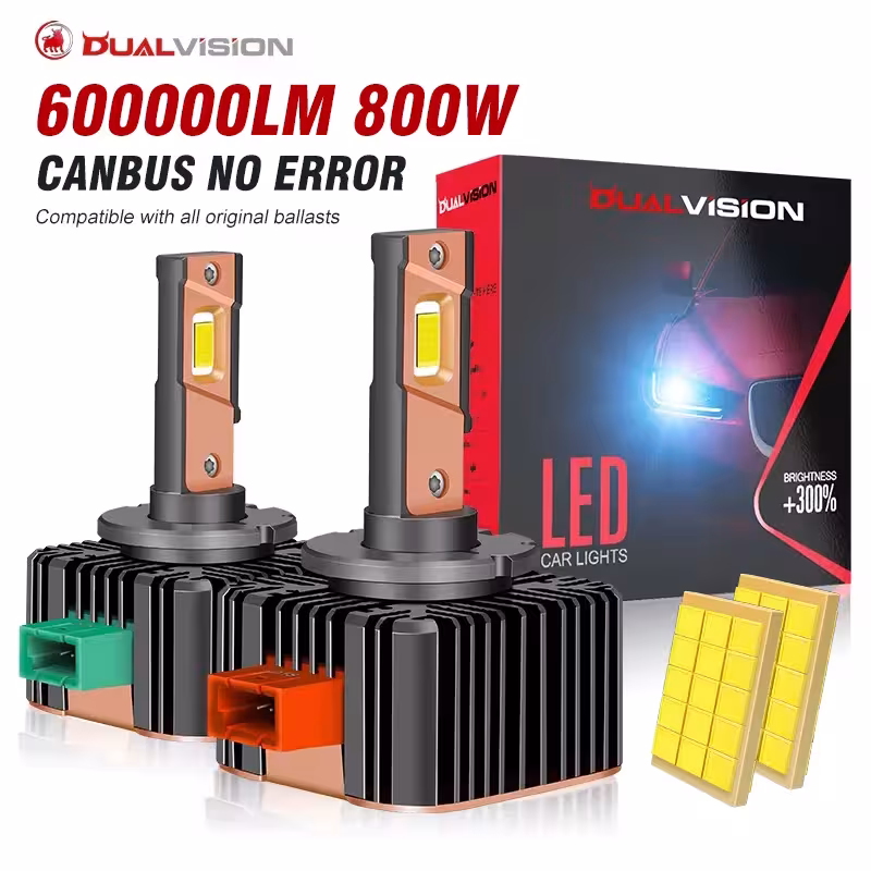 LED žibintų lemputės D1S D3S D2S D4S automobiliui 600000LM 800W