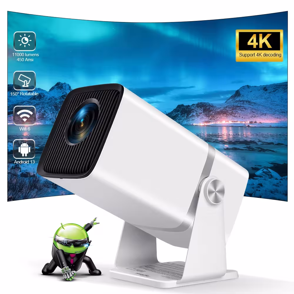 ThundeaL Mini HD projektorius TD80W Android 13 WiFi 1920x1080P kino namams