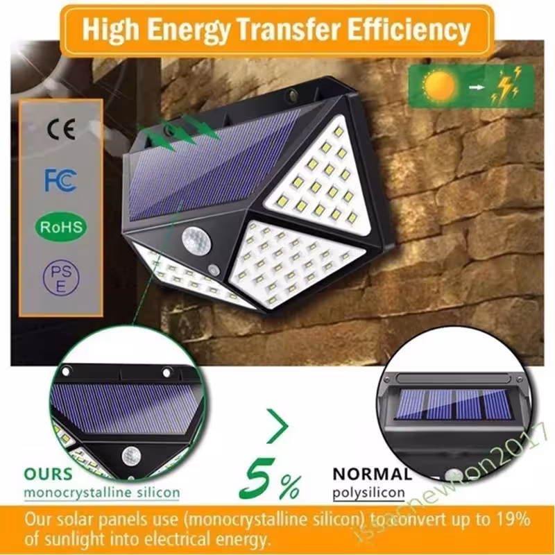 solar energy LED wall light