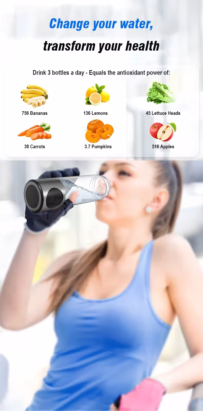 generador de agua con hidrógeno