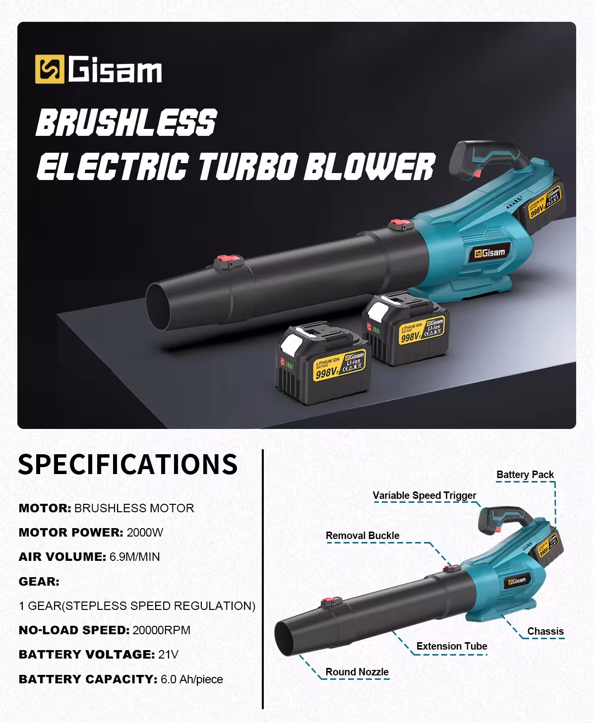 wireless air blower 18V