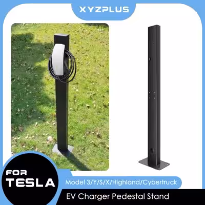 Columna de carga para coche eléctrico Tesla Model 3/Y/S/X, conector de pared metálico para exteriores