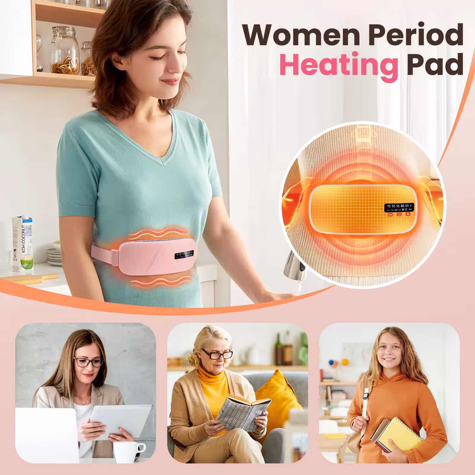 correa de calefacción menstrual