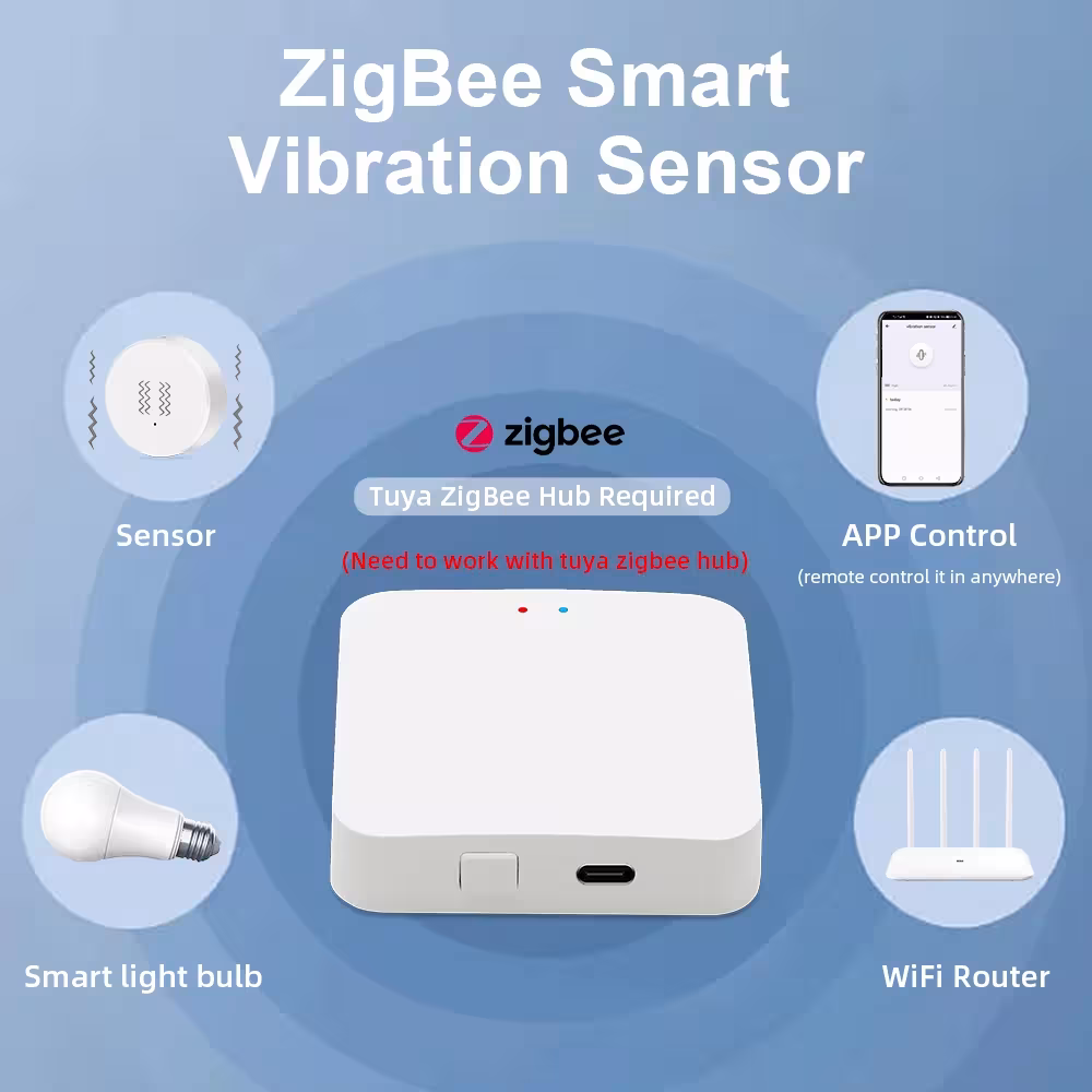 Zigbee vibration sensor