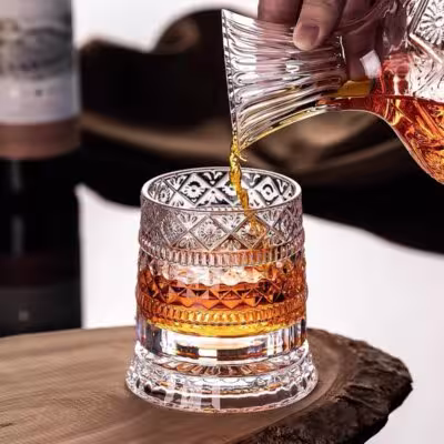 280 ml Rotante Whiskey Glass Crystal Premium Beer Cup Spirit Cup