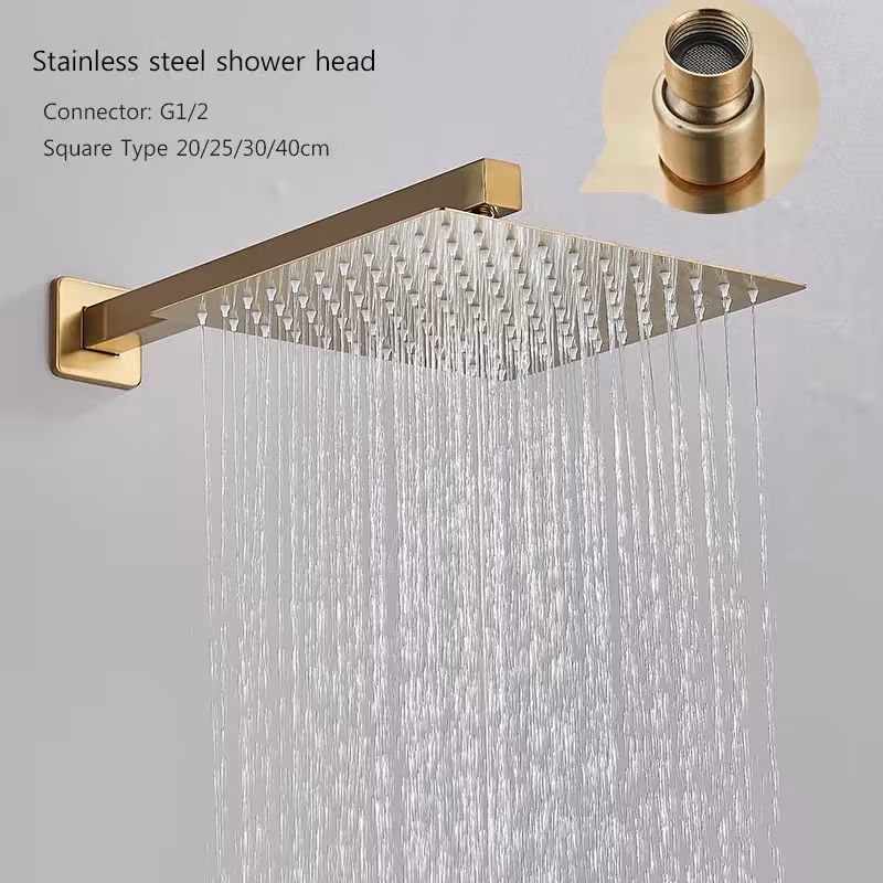 concealed shower system gold