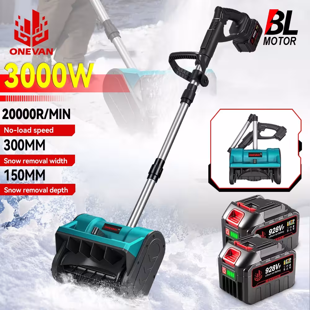 Cordless 2500W 3000W electric snow blower suitable for Makita 18V battery