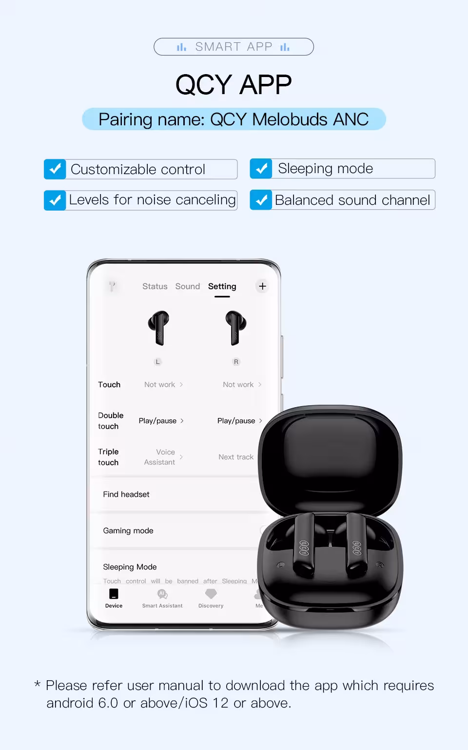 cuffie TWS wireless con cancellazione del rumore