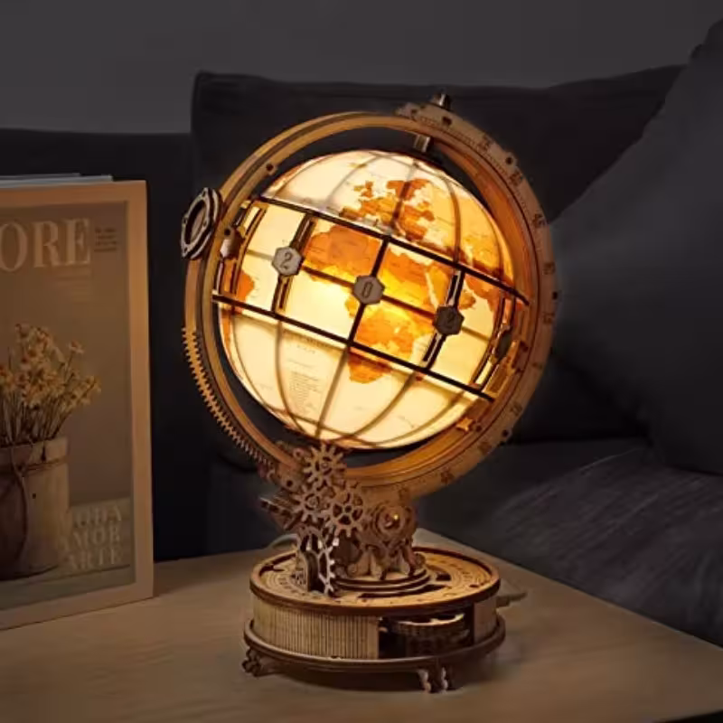 Robotime Globo di Luce 3D Puzzle in Legno con LED Giocattolo per Adulti