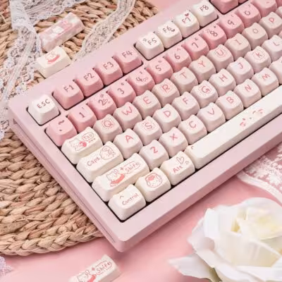Pink Kitten PBT klavišų komplektas mechaninei klaviatūrai