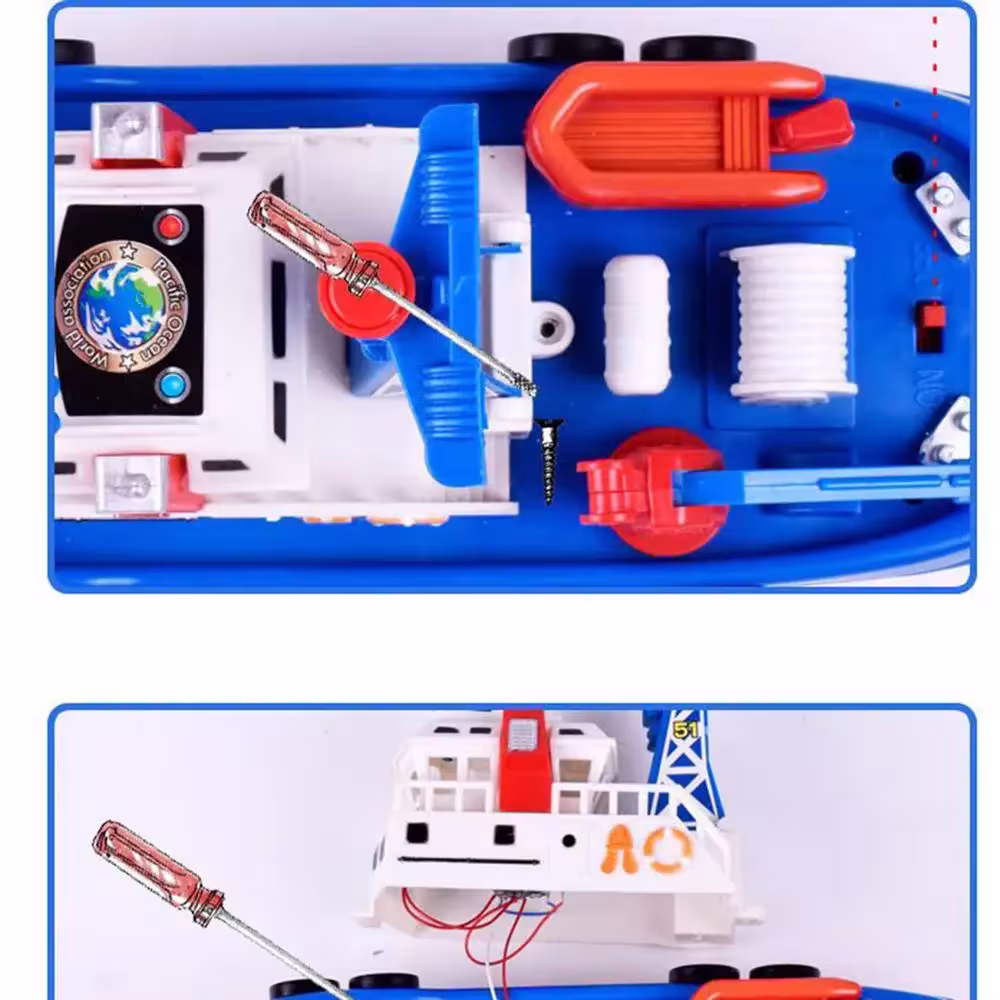 bateau de pompiers électrique pour baignoire