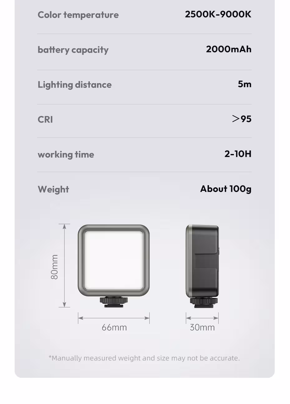 Mini RGB LED lumière vidéo