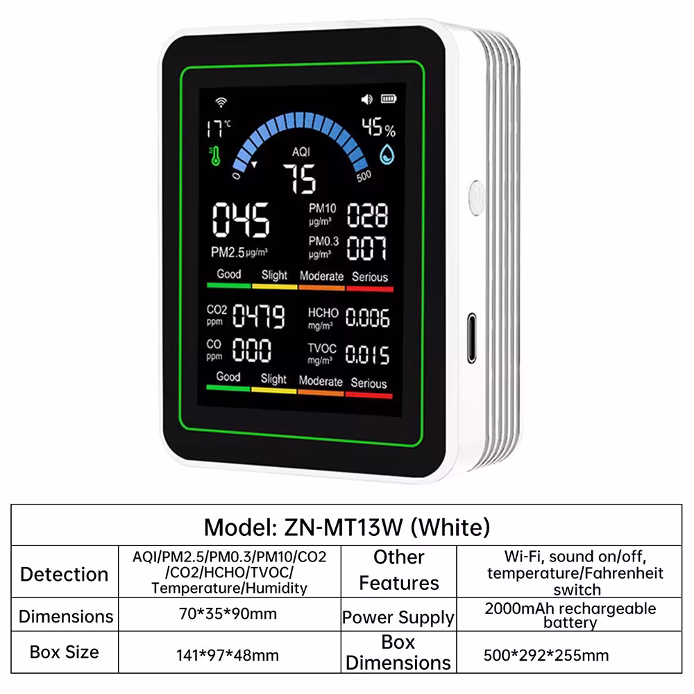 moniteur de qualité de l'air WiFi