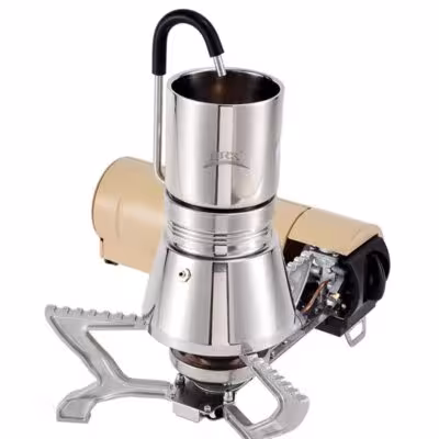 Stovetop Espresso Maker iš nerūdijančio plieno Moka Pot kavavirė kelionėms