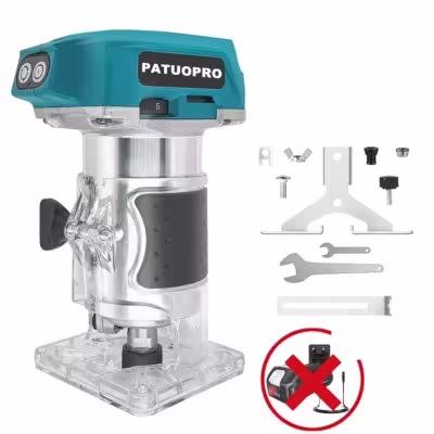 Cordless electric trimmer 5-speed for wood milling Makita 18V