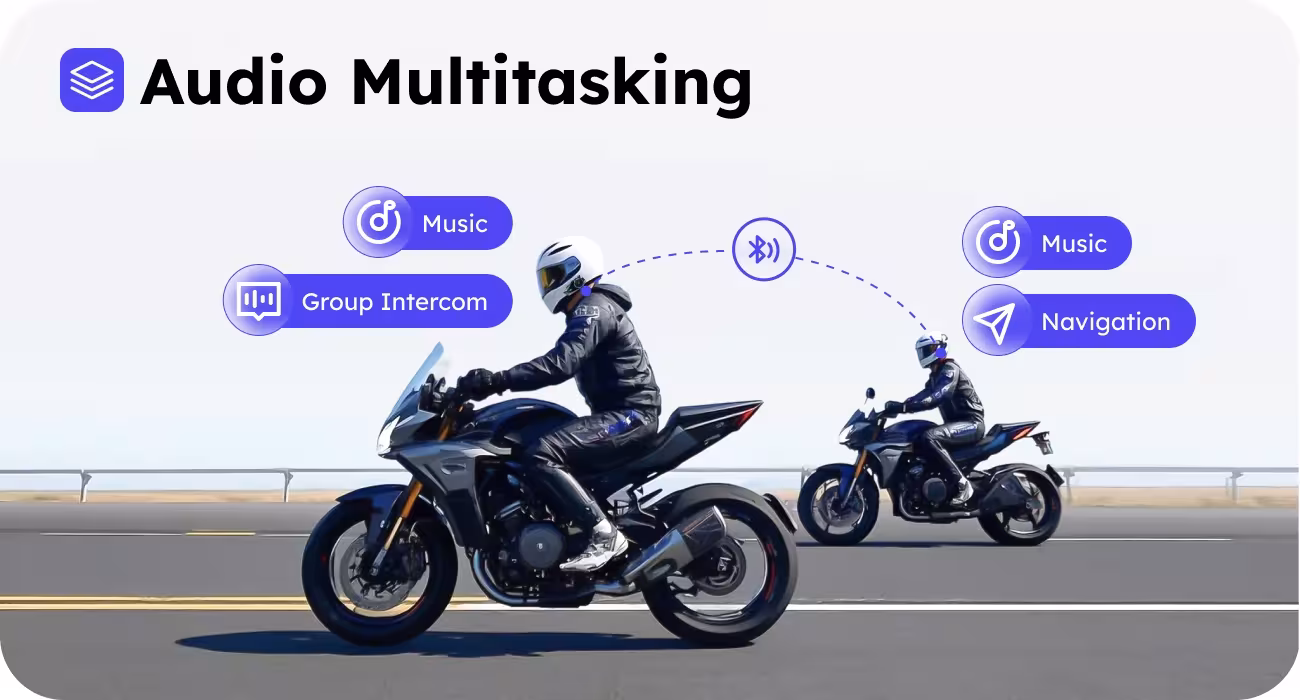 motorcycle Bluetooth intercom