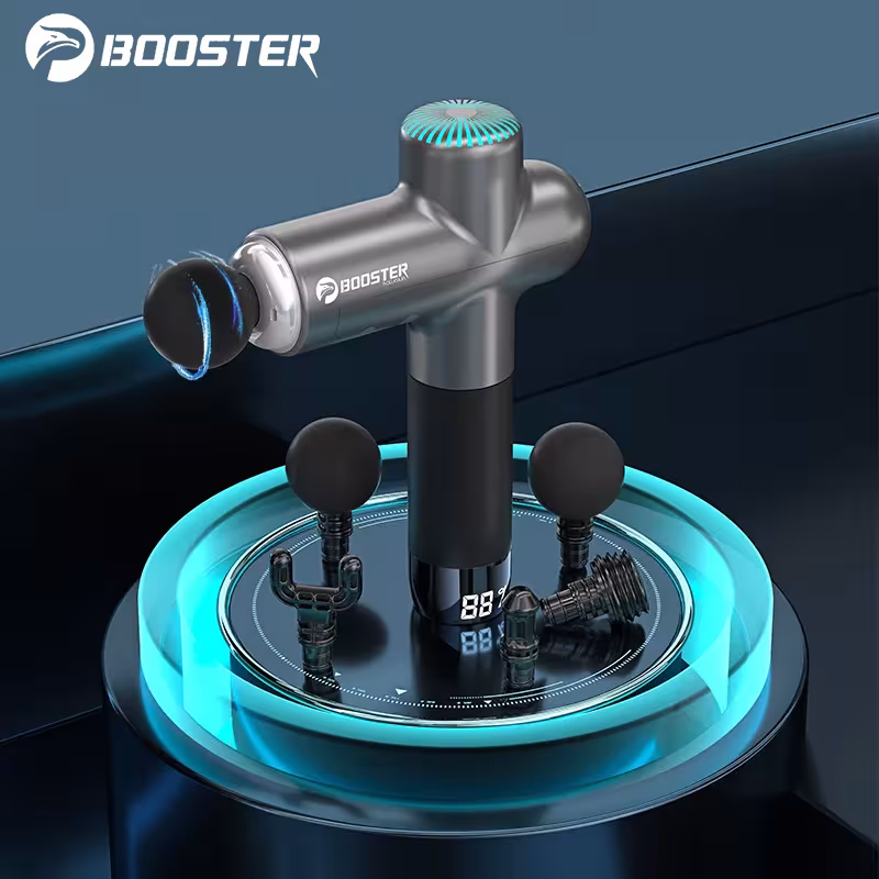 Pistola de masaje muscular Booster, herramienta eléctrica de relajación de fascia para cuello y músculos