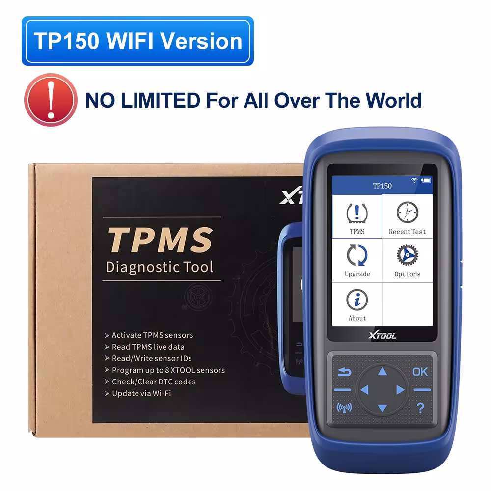 XTOOL TP150 Compteur de pression des pneus WiFi avec capteurs 315 et 433 MHz