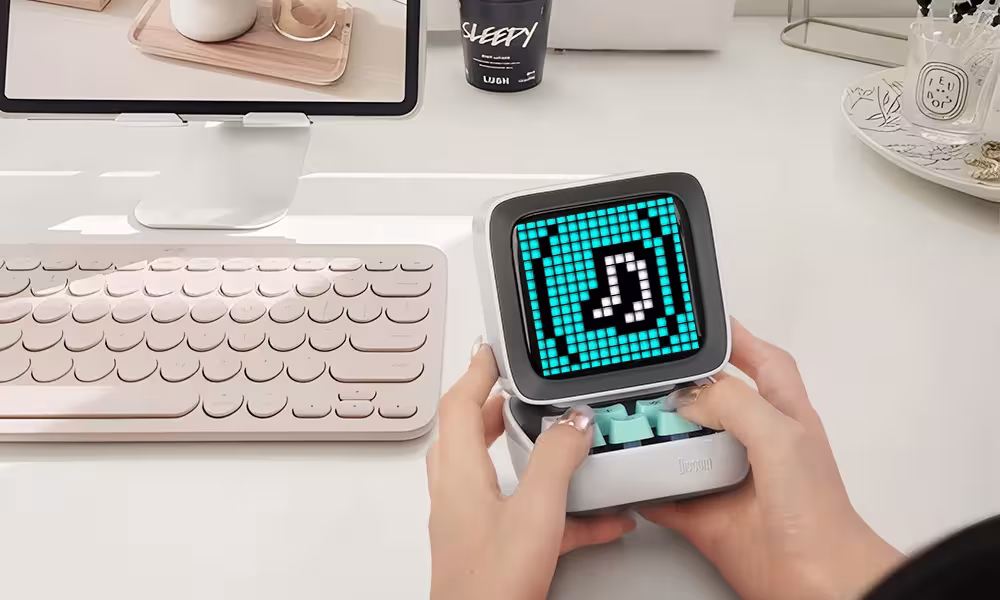mini-enceinte rétro avec LED