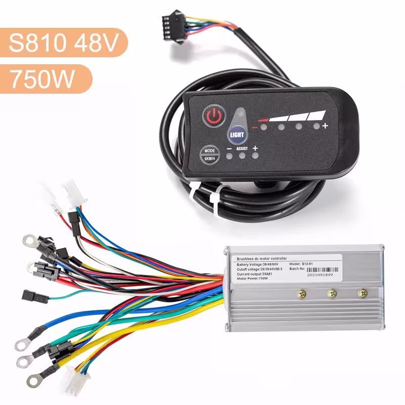 36V 48V 60V 750W 500W Régulateur de vitesse électrique de vélo avec écran LCD