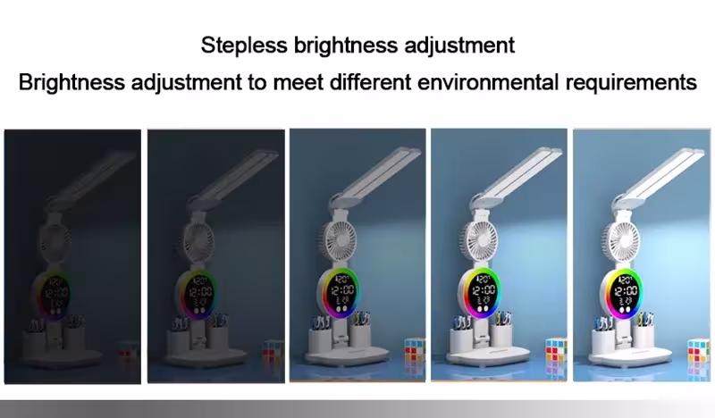 LED desk lamp with fan
