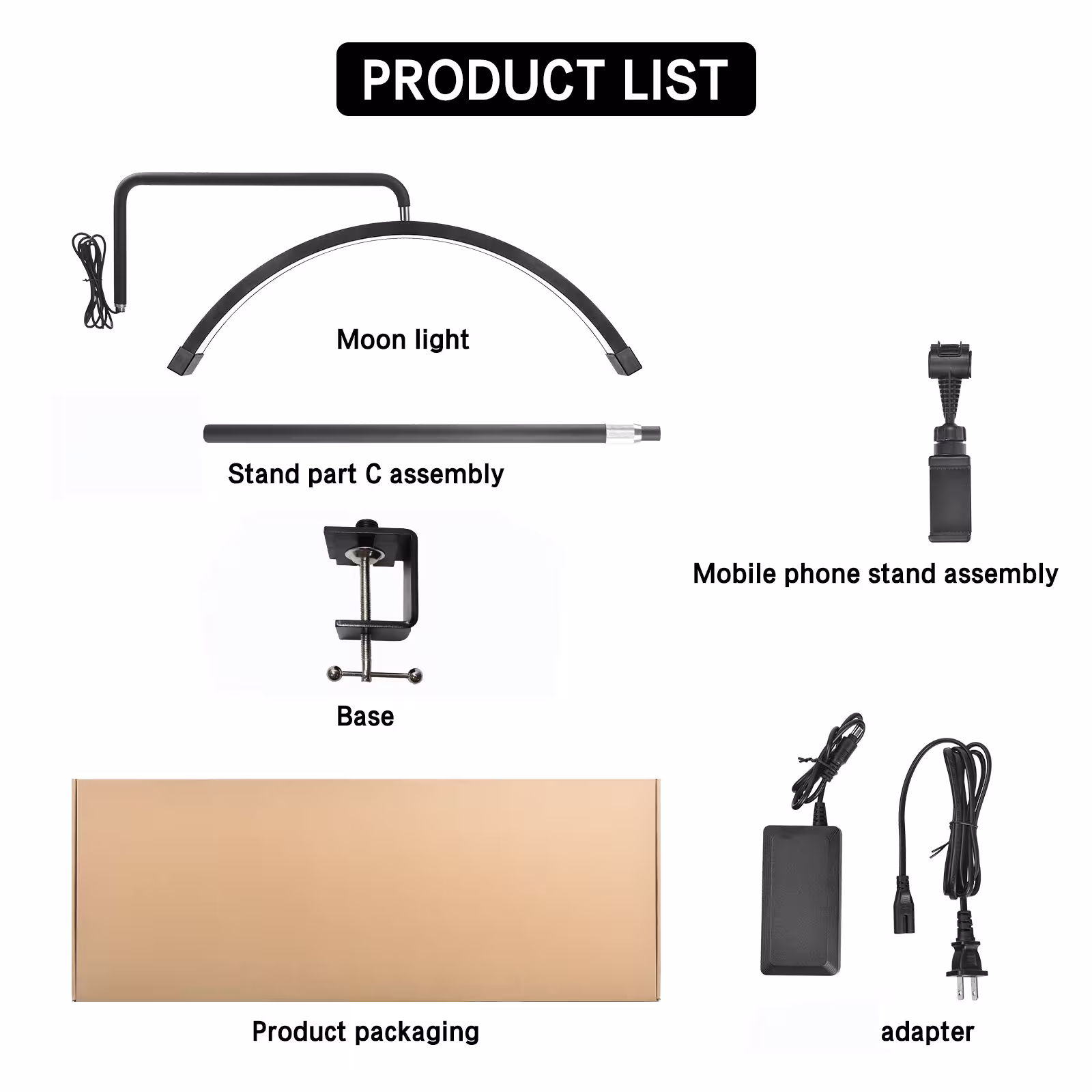 LED desk lamp for beauty