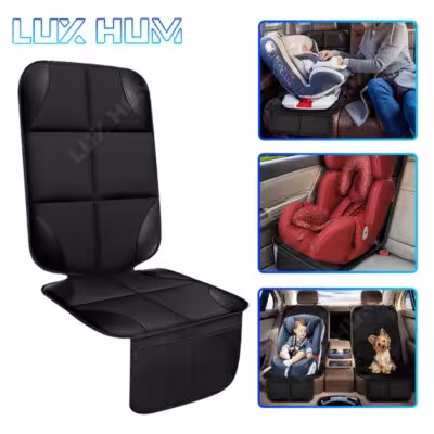 Car seat protector for child with slip prevention and water resistance