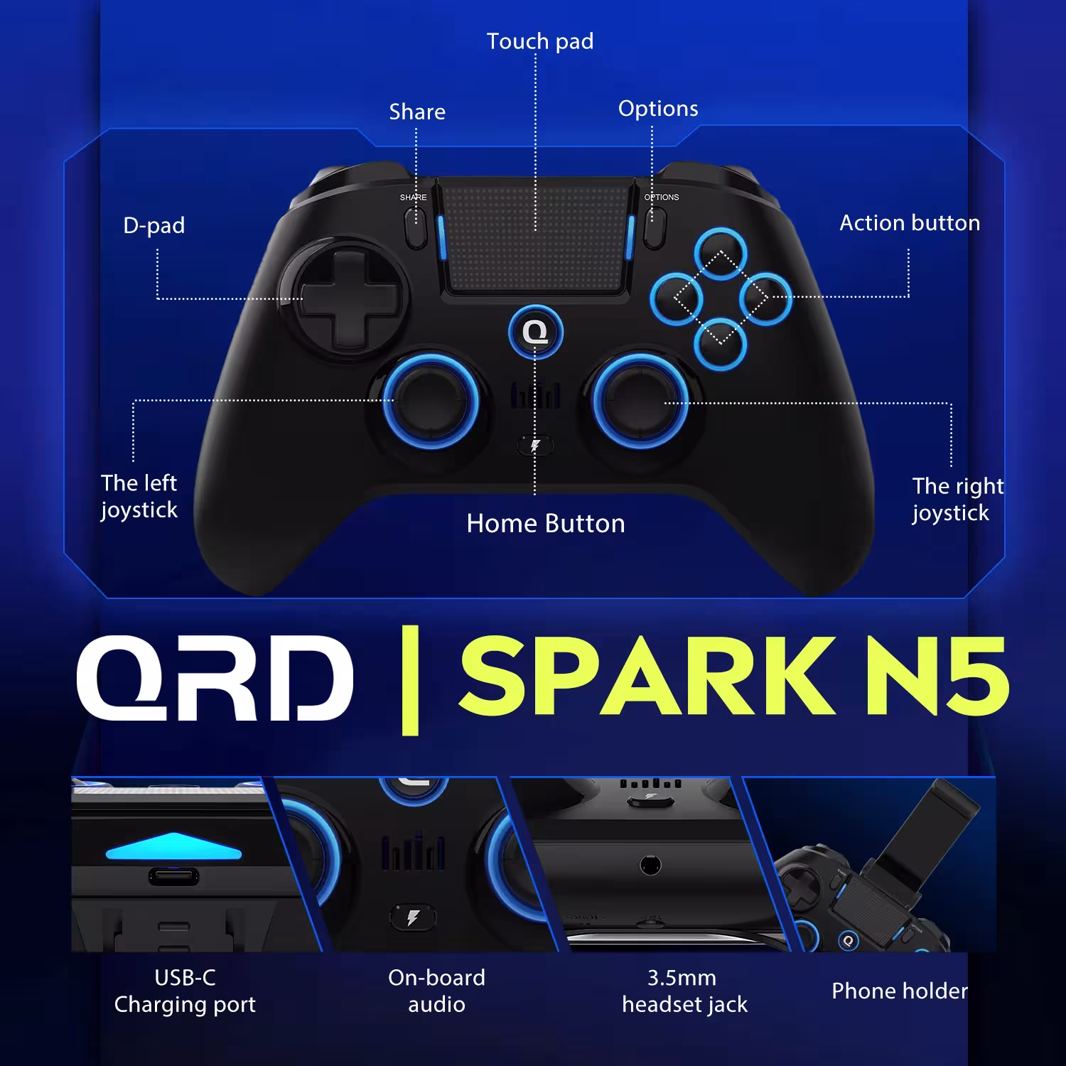 controlador inalámbrico para juegos