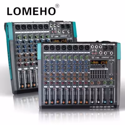 Mélangeur LOMEHO 6 / 8 canaux avec effets Bluetooth 256 DSP USB
