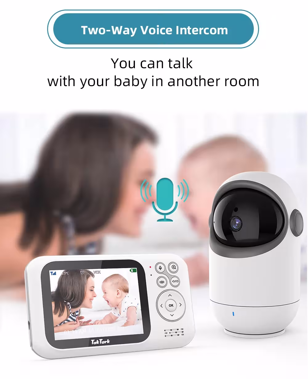 moniteur vidéo pour bébé avec télécommande