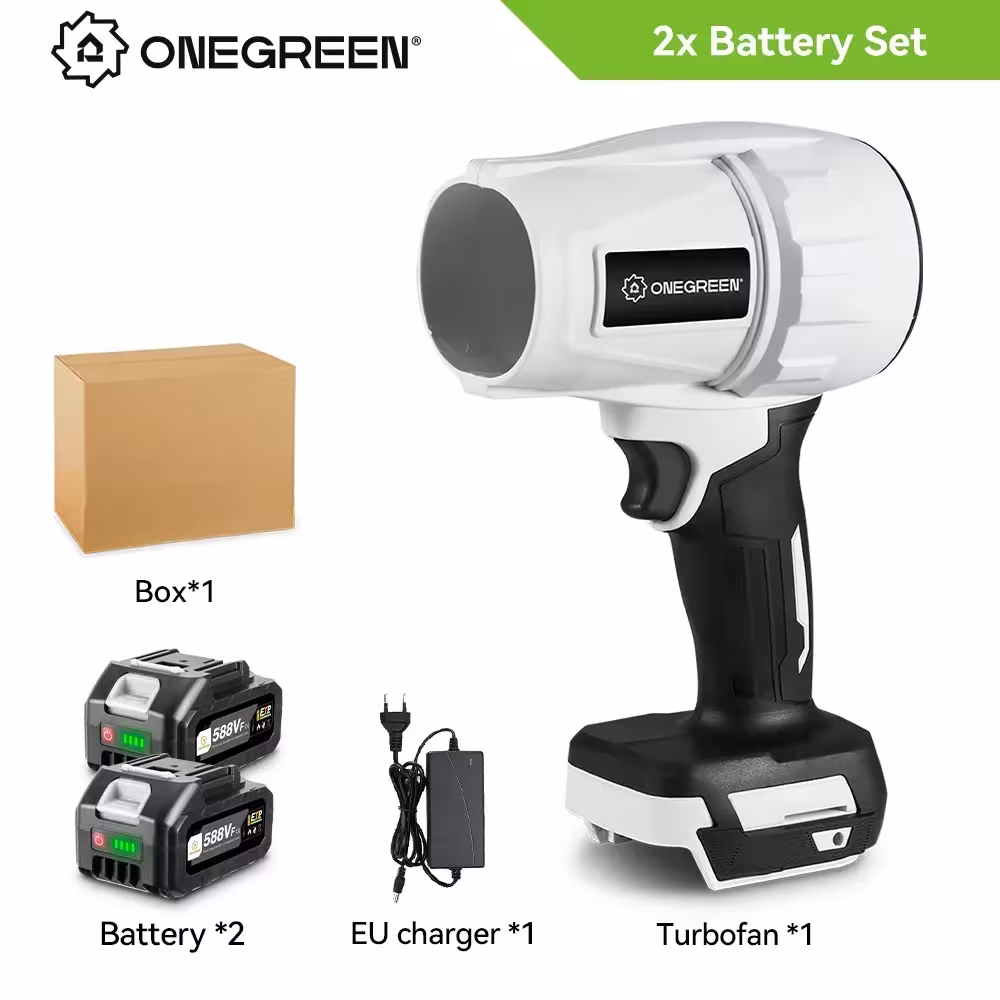 ONEGREEN Souffleur turbocompresseur électrique sans balais 2000W 150000RPM Makita 18V