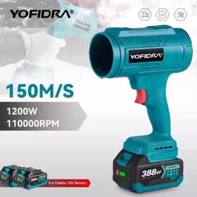 YOFIDRA electric blower 1200W 18V battery dust removal tool