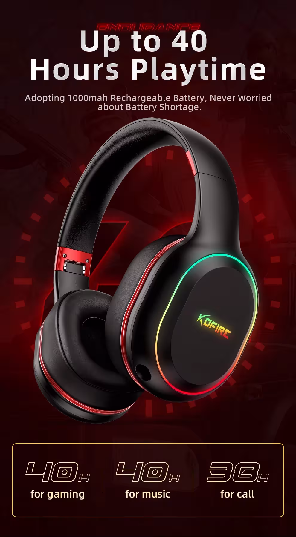 casque de jeu sans fil
