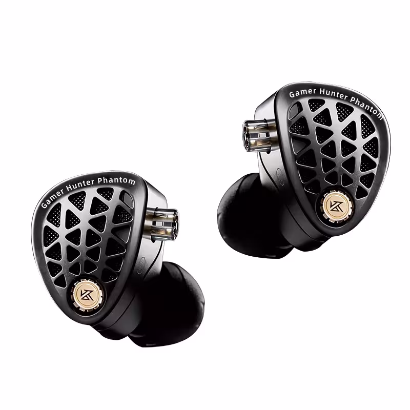KZ Phantom Hi-Fi klasės žaidimams skirtos ausies ausinės su sidabrintu kabliu