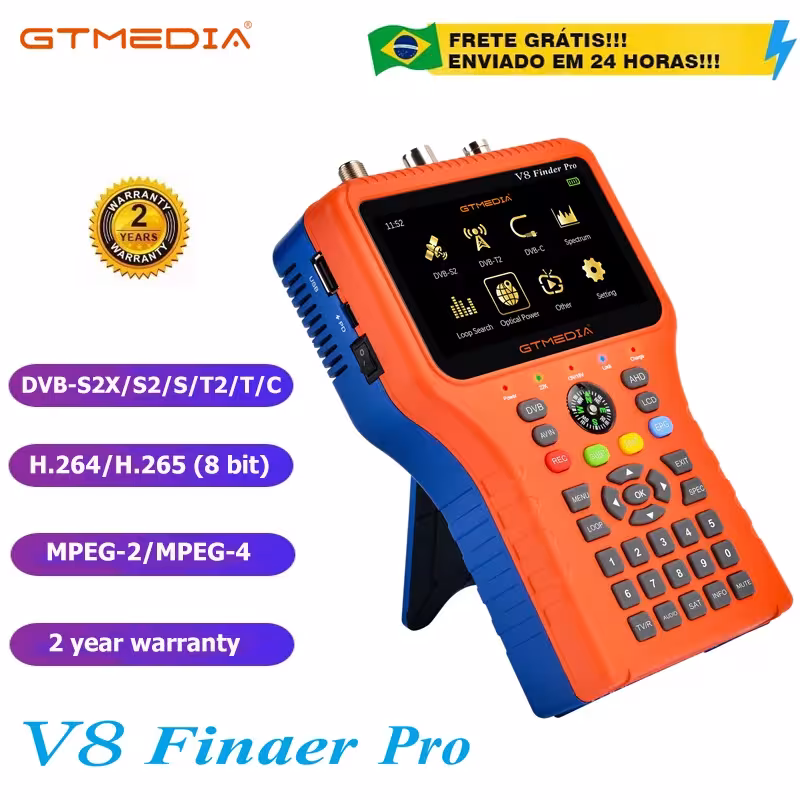 GTMEDIA V8 Finder PRO 2 palydovinio signalo detektorius DVB-S2X H.265