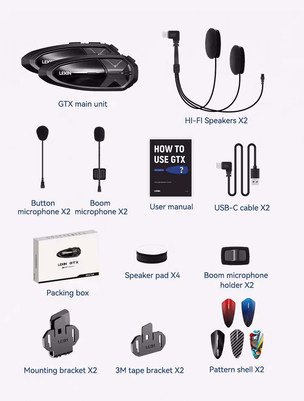 Bluetooth intercom motociklui