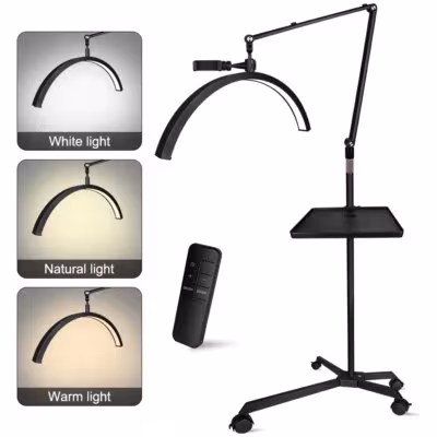 Lampe de beauté LED 20 pouces 36W 3200K-5600K pour extension de cils et soins de la peau
