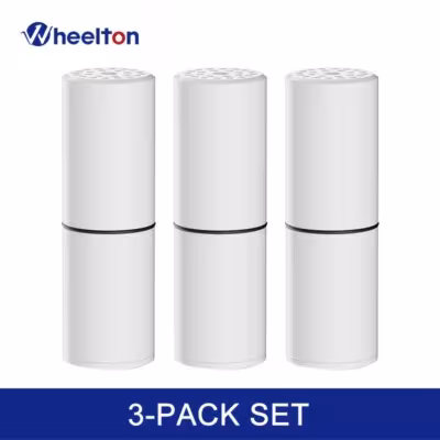 WHEELTON 3 cartouches de filtre à eau de douche avec billes de minéralisation