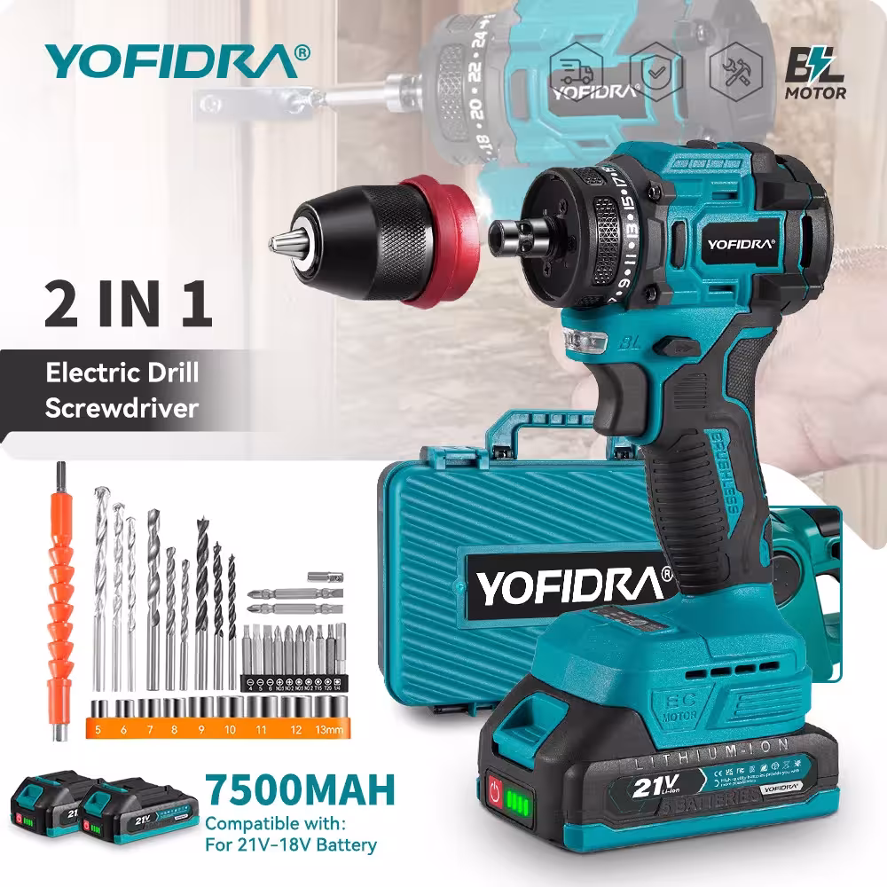 YOFIDRA 2 in1 chasis de chasis para una batería de 18 V