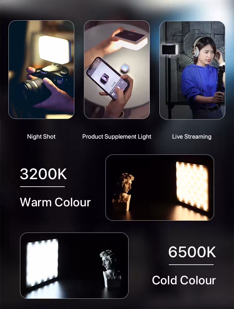 LED vaizdo šviesa reguliuojama