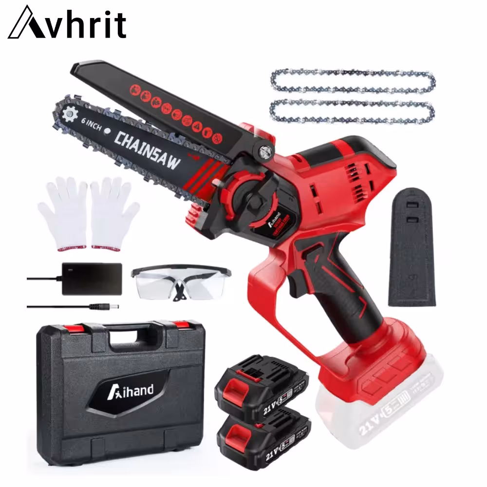 Avhrit Mini Saw 6-inch Cordless Rechargeable Electric Chainsaw 21V