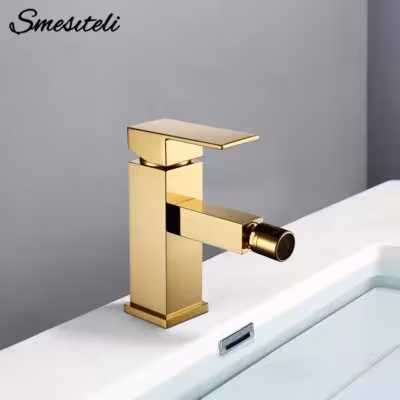 Smesiteli bagno bidet mixer quadrato stile lucido colore oro