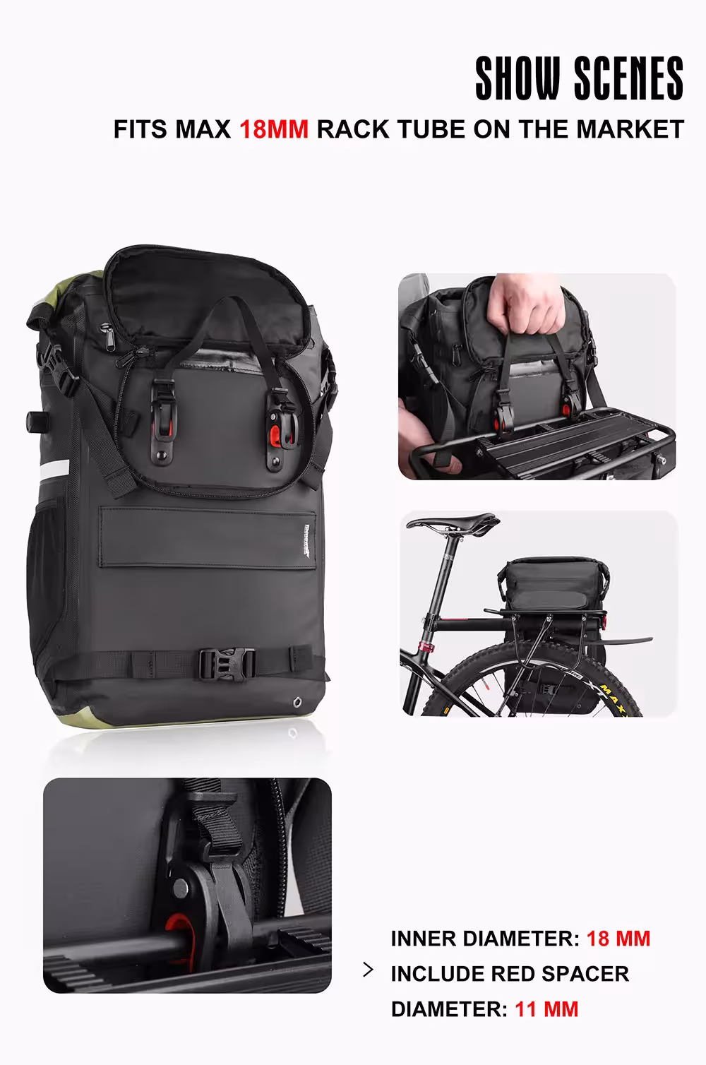 borsa per portapacchi bici