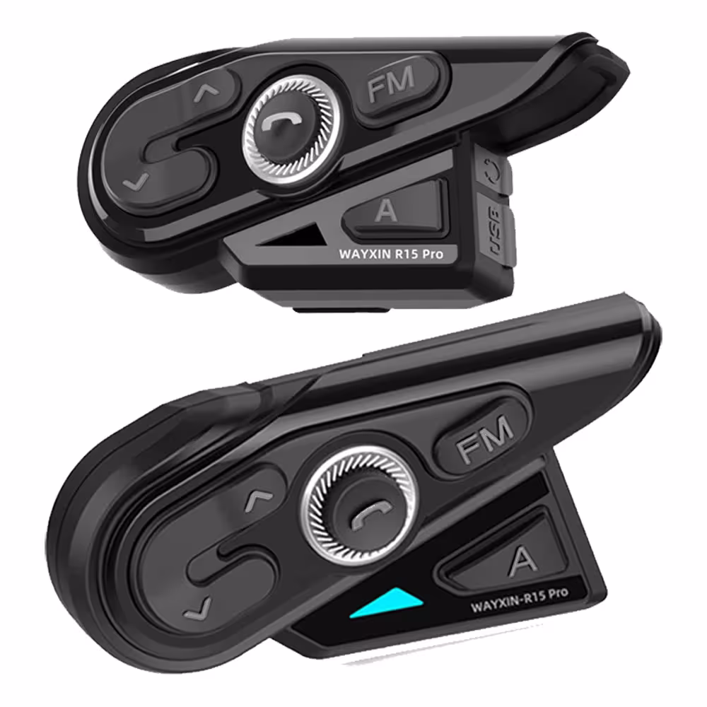 WAYXIN R15 Pro motorcycle helmet Bluetooth headset for 8 people communication system